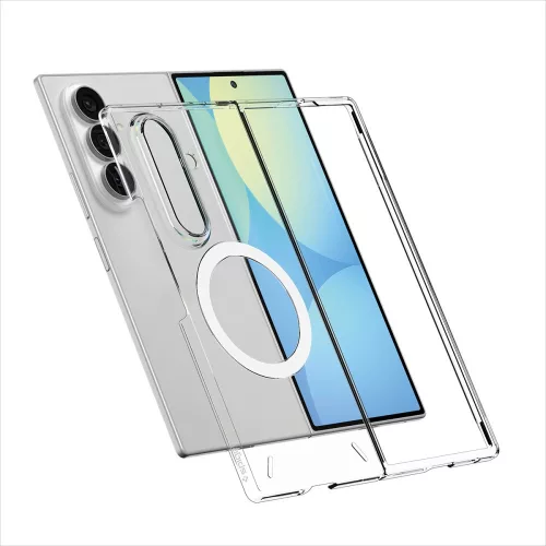 Spigen Airskin Samsung Galaxy Z Fold 8 Ultra tok, MagSafe, Clear White, átlátszó