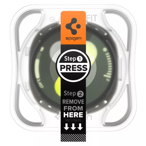 Spigen Glas.tR EZ Fit Samsung Galaxy Watch 8 / 9 (44mm) tempered kijelzővédő fólia felhelyező kerettel (2db)