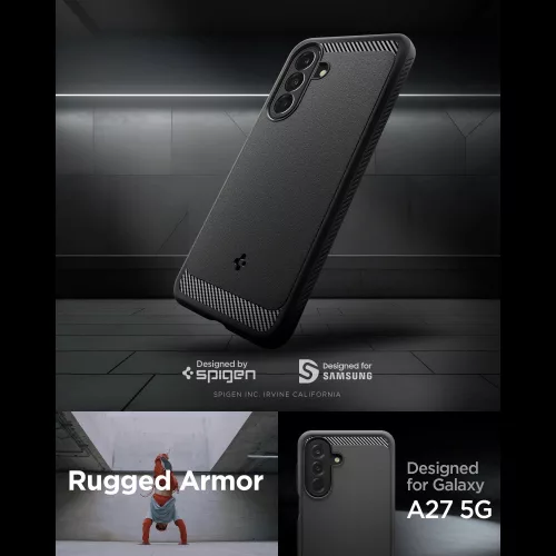 Spigen Rugged Armor Samsung Galaxy A27 tok, Matte Black, fekete