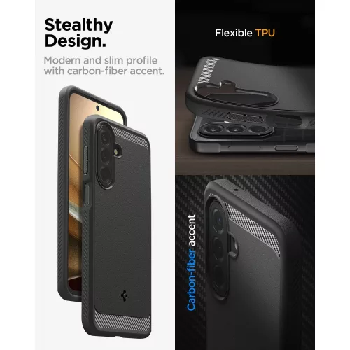 Spigen Rugged Armor Samsung Galaxy A27 tok, Matte Black, fekete