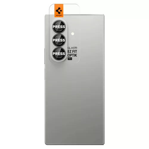 Spigen Glas.tR EZ Fit Optik Pro Samsung Galaxy Z Flip 7 / 8 Tempered kameralencse-védő fólia felhelyező kerettel, fekete (2db)