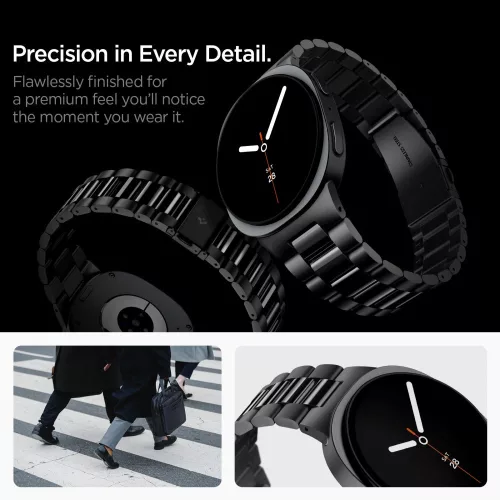 Spigen Modern Fit 316L Samsung Galaxy Watch 8 / Watch 8 Classic (40/44/46mm) szíj, fekete