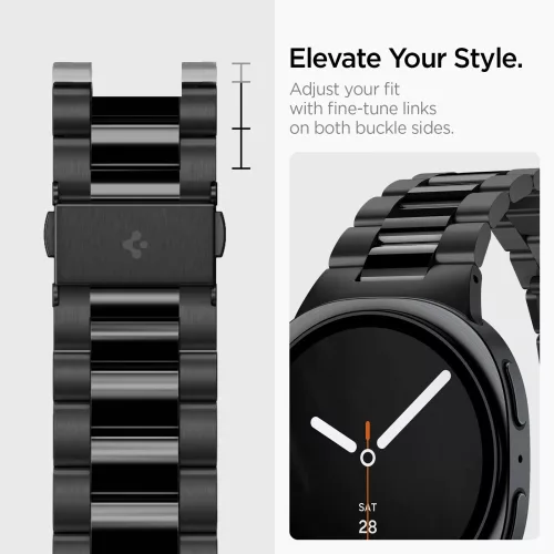 Spigen Modern Fit 316L Samsung Galaxy Watch 8 / Watch 8 Classic (40/44/46mm) szíj, fekete