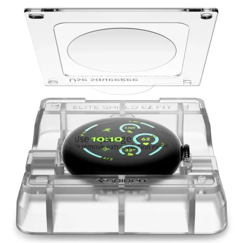 Spigen EliteShield EZ Fit Google Pixel Watch 3 / 4 / 5 (41mm) kijelzővédő fólia felhelyező kerettel (2db)