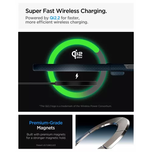Spigen Airskin Aramid Mag Samsung Galaxy Z Flip 8 tok, MagSafe, Aramid, kék