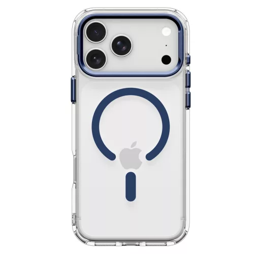Spigen Ultra Hybrid Optik S Apple iPhone 18 Pro / 17 Pro tok, MagSafe, Clear Deep Blue, átlátszó-kék