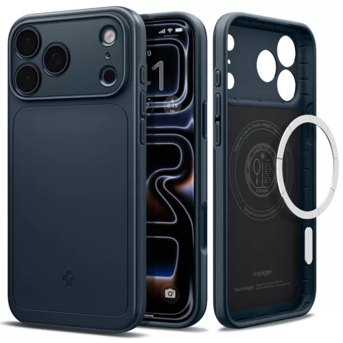 Spigen Thin Fit MagFit Apple iPhone 18 Pro Max / 17 Pro Max tok, MagSafe, Metal Slate, kék