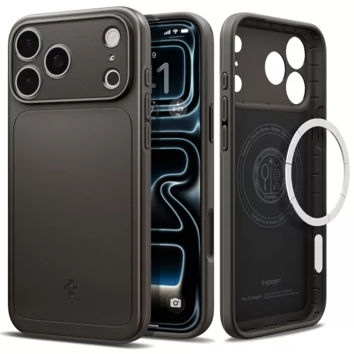 Spigen Thin Fit MagFit Apple iPhone 18 Pro Max / 17 Pro Max tok, MagSafe, Gunmetal, szürke