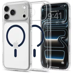   Spigen Ultra Hybrid MagFit Apple iPhone 18 Pro / 17 Pro tok, MagSafe, Clear, kék