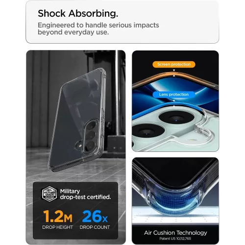 Spigen Ultra Hybrid Samsung Galaxy S26 FE tok, Crystal Clear, átlátszó