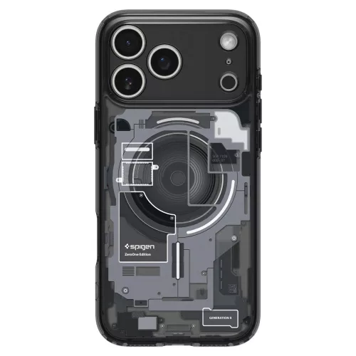 Spigen Ultra Hybrid MagFit Apple iPhone 18 Pro / 17 Pro tok, MagSafe, Zero One, fekete