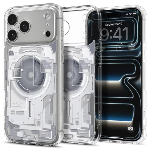Spigen Ultra Hybrid MagFit Apple iPhone 18 Pro / 17 Pro tok, MagSafe, Zero One, fehér