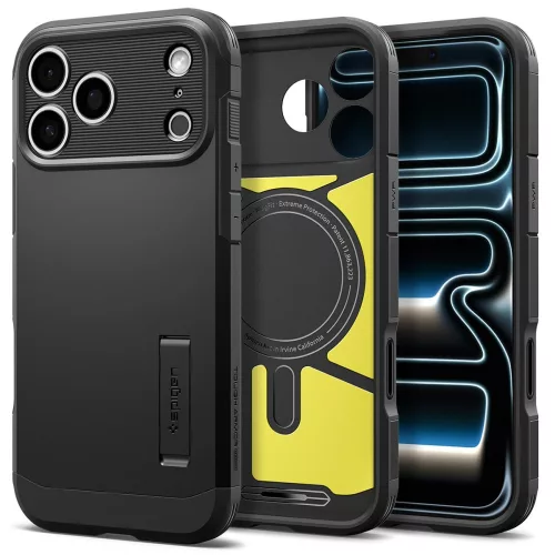 Spigen Tough Armor T MagFit Apple iPhone 18 Pro / 17 Pro tok, MagSafe, fekete