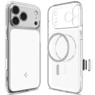 Spigen Ultra Hybrid T MagFit Apple iPhone 18 Pro / 17 Pro tok, MagSafe, Glossy White, fehér