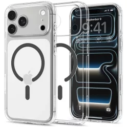   Spigen Ultra Hybrid MagFit Apple iPhone 18 Pro Max / 17 Pro Max tok, MagSafe, Clear, átlátszó-szürke