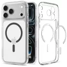 Spigen Ultra Hybrid MagFit Apple iPhone 18 Pro Max / 17 Pro Max tok, MagSafe, Clear, átlátszó-szürke