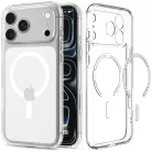 Spigen Ultra Hybrid MagFit Apple iPhone 18 Pro Max / 17 Pro Max tok, MagSafe, Clear, átlátszó-fehér